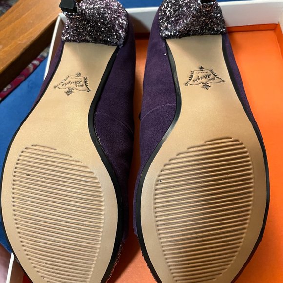 NEW Anthropologie Miss Albright Glitter-Capped Mary Janes, sz 8.5 - Picture 4 of 4